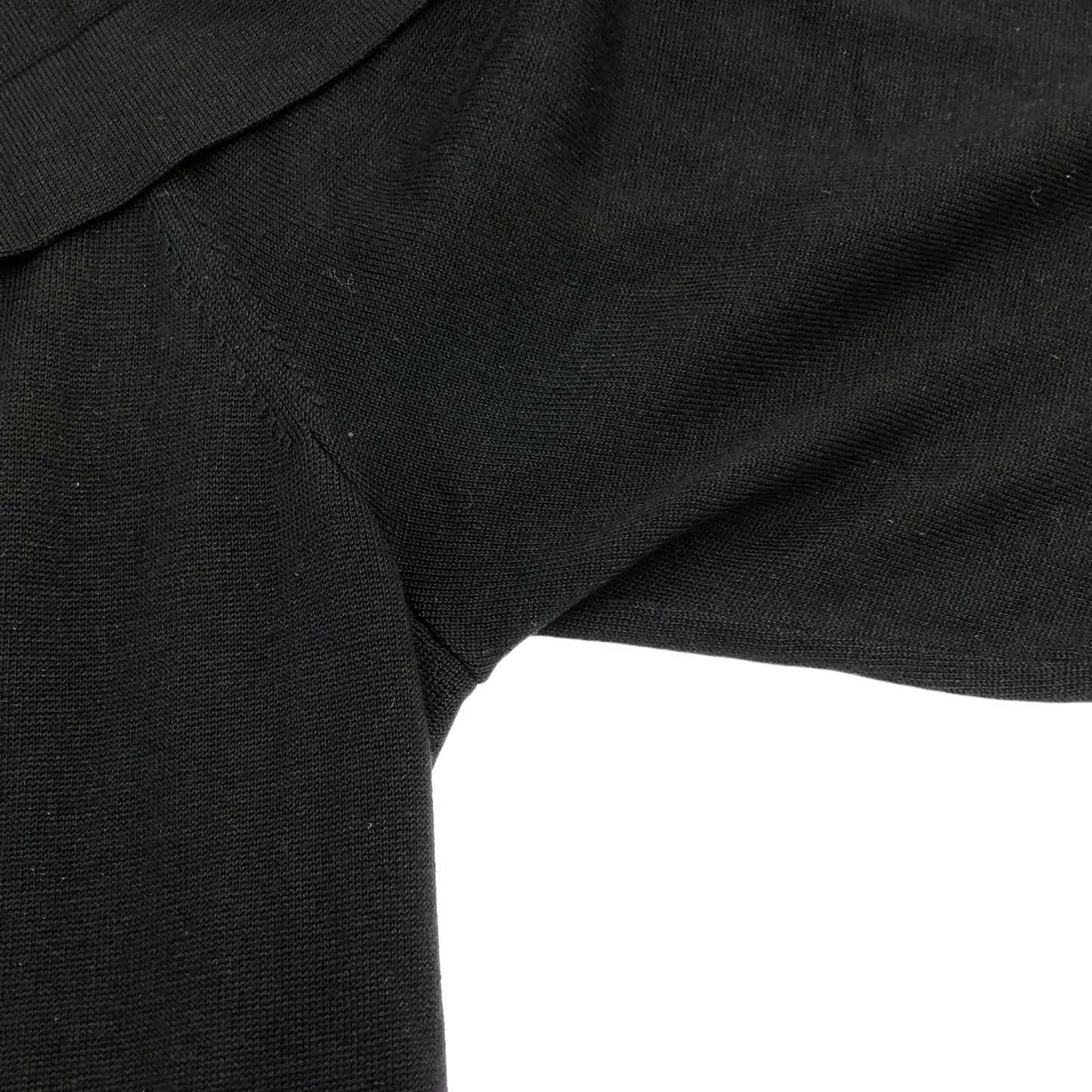 FOXEY Black Silk Zip-Up Long Cardigan - Elegant Luxury Layering