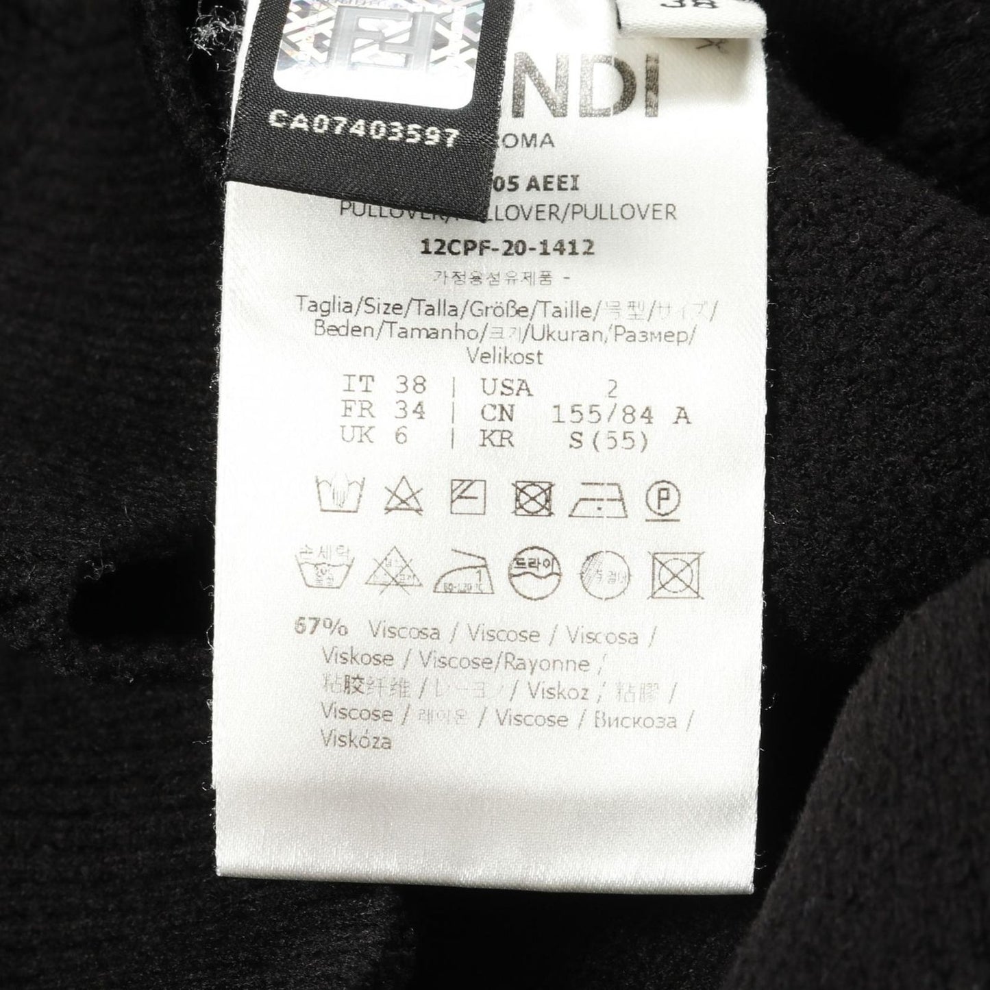 FENDI Black Zucca Knit Turtleneck - Timeless Elegance