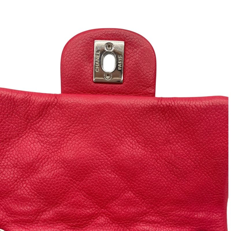 CHANEL Mini Matelassé 17 Red Caviar Skin Shoulder Bag