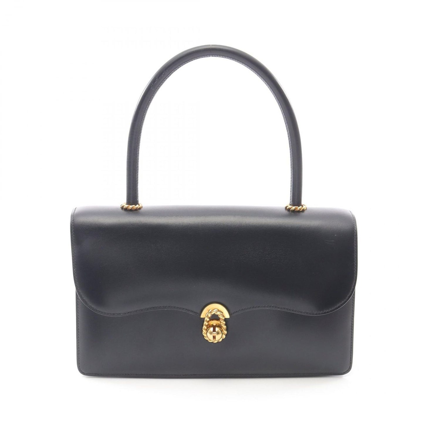 HERMES Escale Black Calfskin Handbag - Vintage Elegance