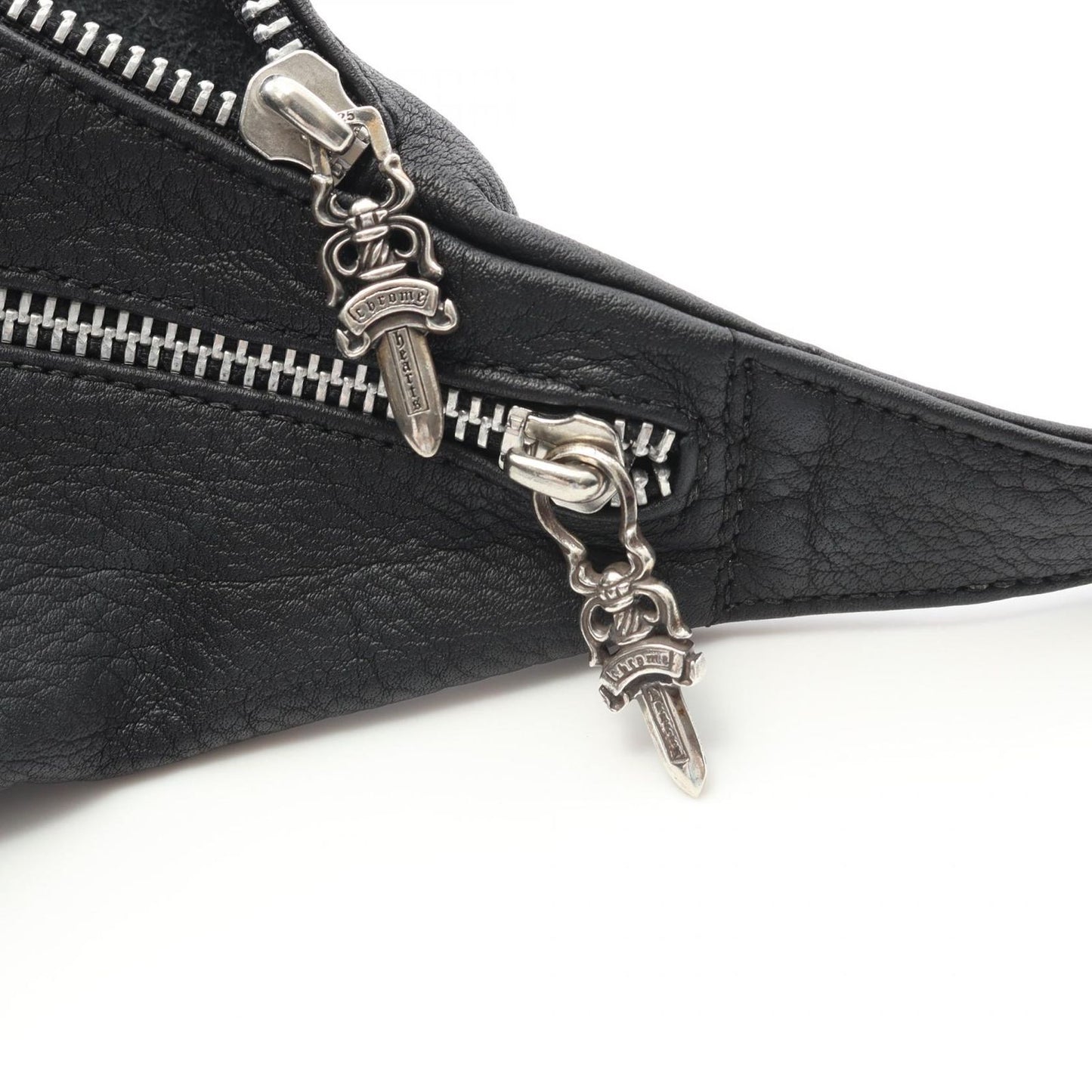CHROME HEARTS Mini Snut Pack Waist Bag - Black Leather
