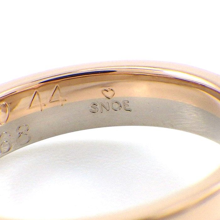 Cartier C2 Double Heart Pinky Ring in K18PG & K18WG - Size 4