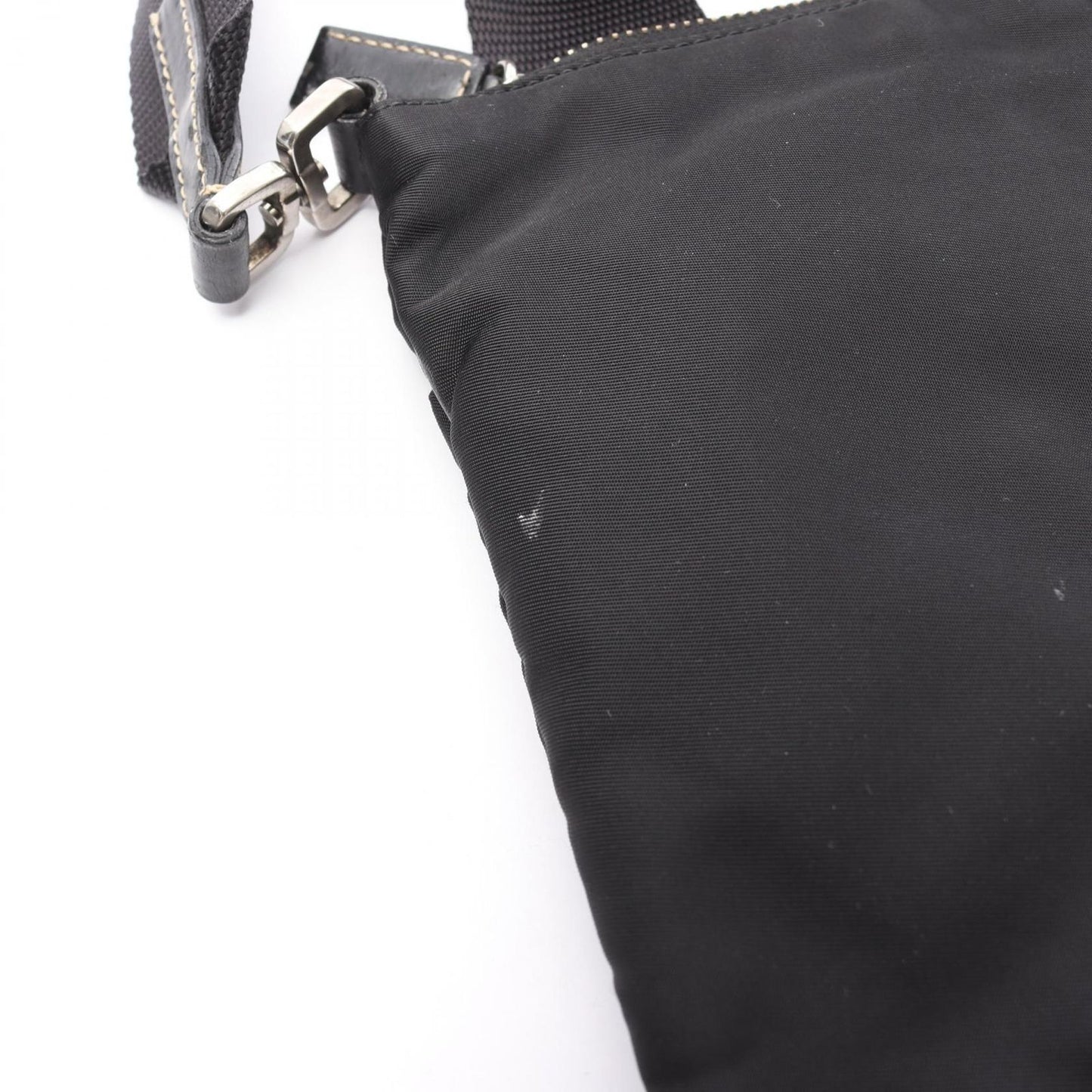 PRADA Black Nylon & Leather Shoulder Bag - Timeless Elegance