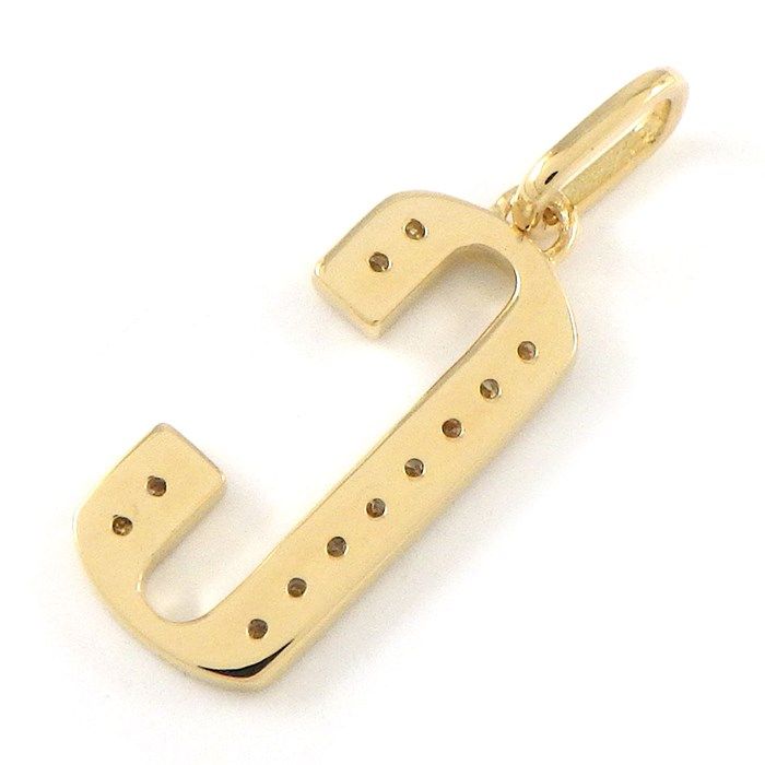 Elegant Diamond Initial C Pendant in 18K Yellow Gold