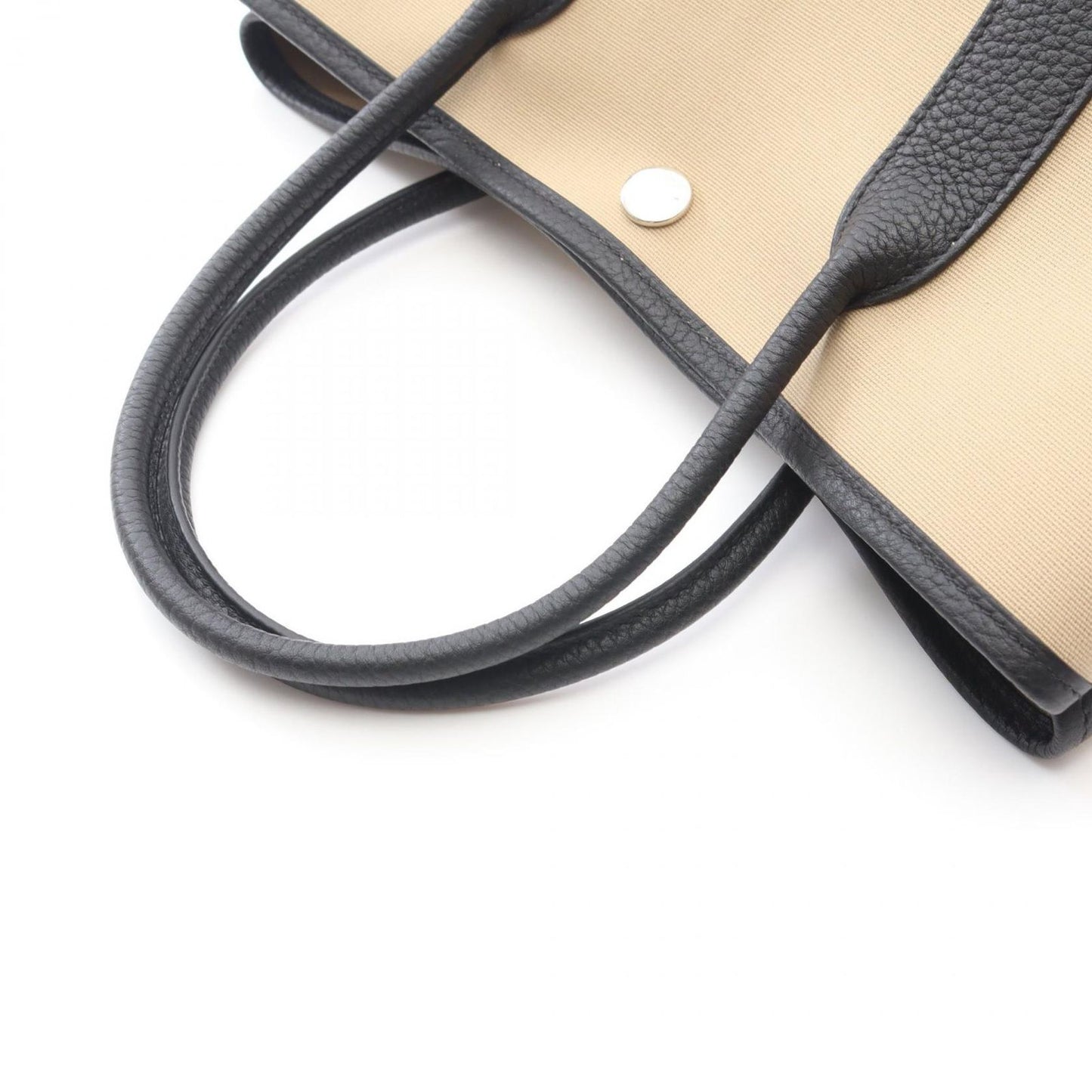 HERMES Garden Party TPM Tote Bag - Trench/Black Canvas & Leather