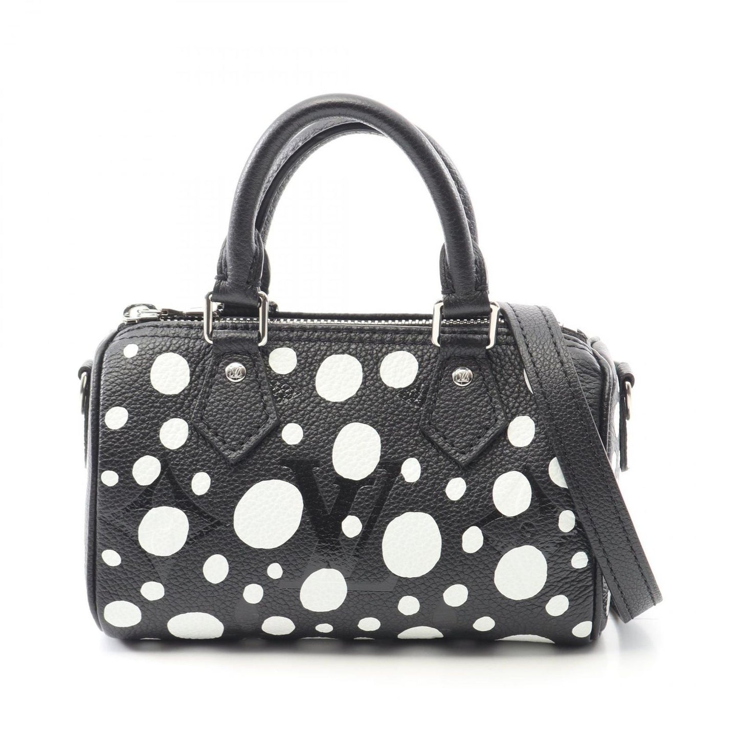 LOUIS VUITTON × Yayoi Kusama Nano Speedy Shoulder Bag - Black