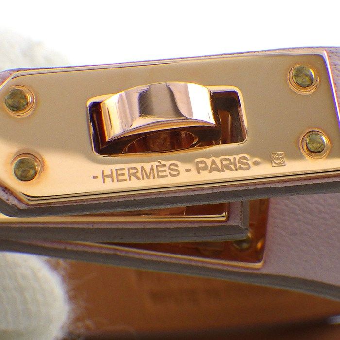HERMES Mini Kelly Double Tour Bracelet in Mauve Pearl - 2023 Edition