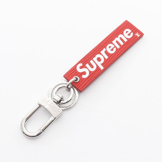 LOUIS VUITTON × Supreme Downtown Tab Charm - Unused Red Leather