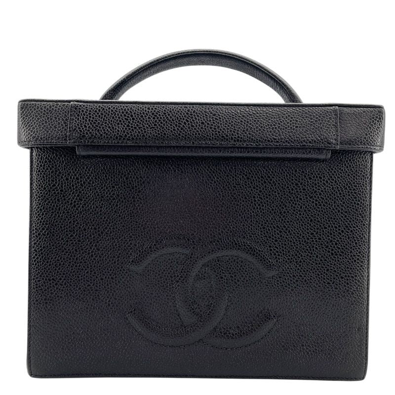 CHANEL Coco Mark Vanity Box Bag A01999 - Black Caviar Skin