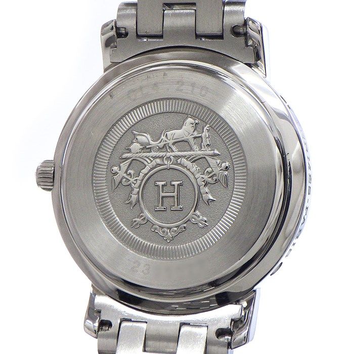 HERMES Clipper CL4.210 Pink Shell Dial Quartz Watch