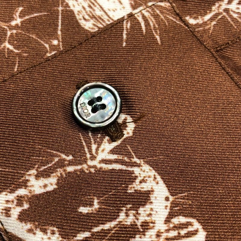Christian Dior × Cactus Jack Silk Shirt - Brown, Size 39