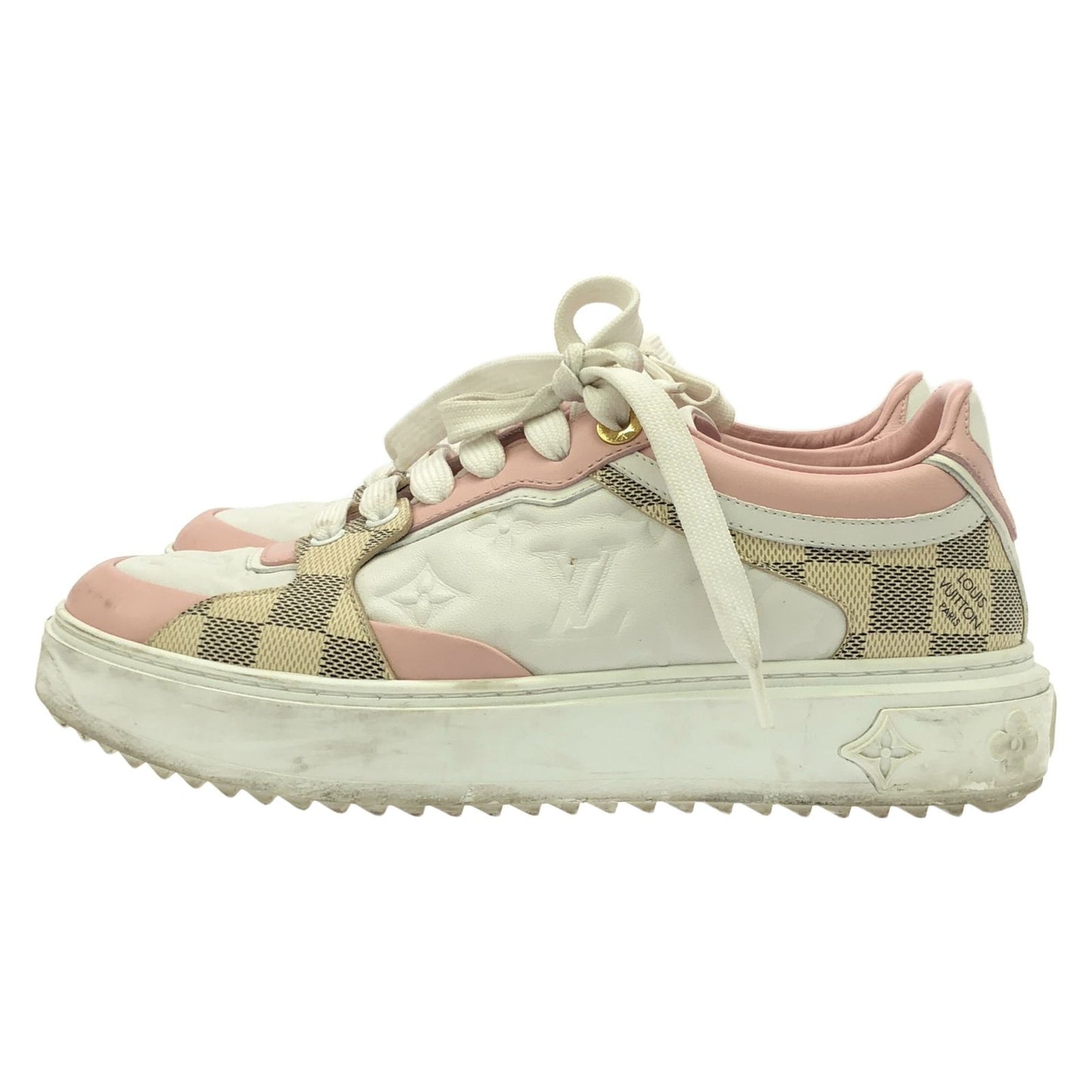 Louis Vuitton Pink Damier Azur Sneakers - Timeless Elegance
