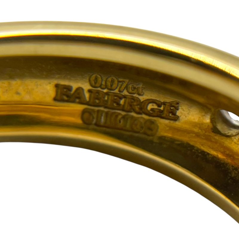 FABERGE K18YG Diamond Ring - Exquisite Gold Elegance