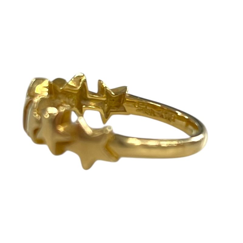 STAR JEWELRY K18 Gold Star Motif Pinky Ring - Exquisite Craftsmanship