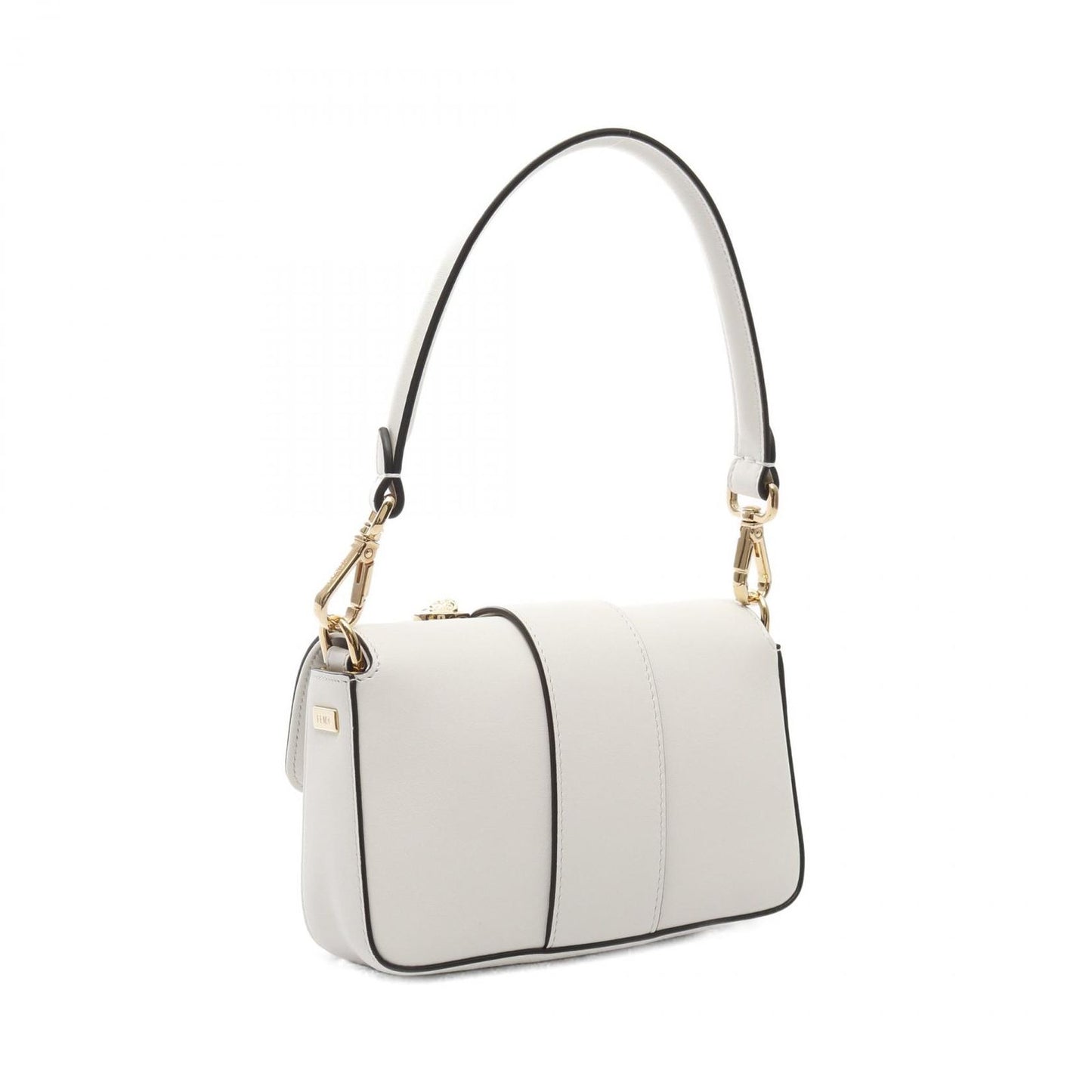 FENDI × VERSACE FENDACE Baguette Handbag - White/Gold Leather