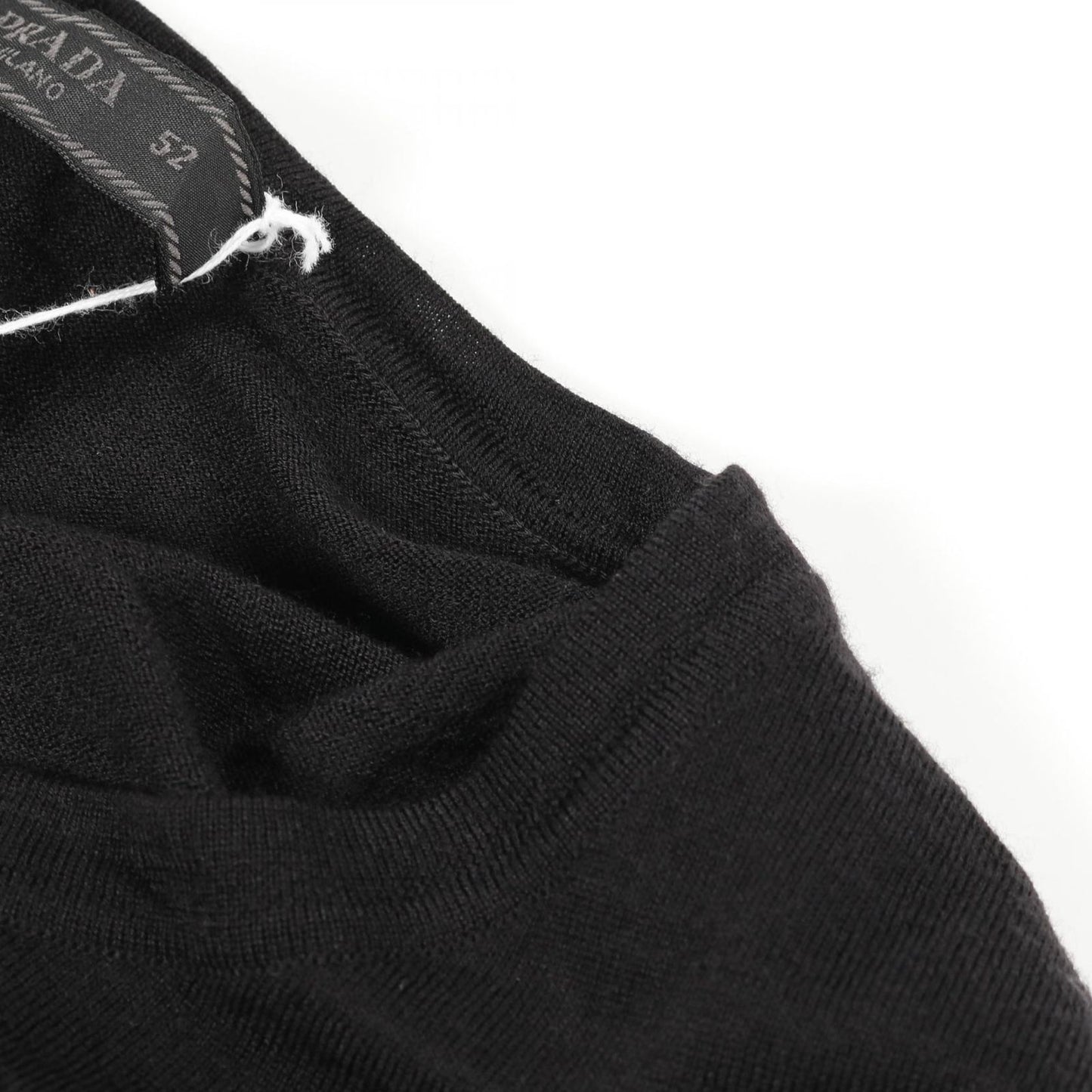 PRADA UMB218 Black Wool Knit - Timeless Elegance for Men