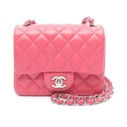 CHANEL Mini Matelassé Shoulder Bag in Pink Leather - A35200