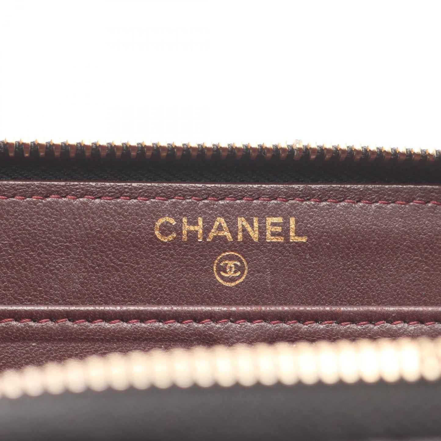 CHANEL Matelassé Round Long Wallet in Black Lambskin