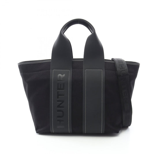 HUNTER Refined Stitch Tote Bag - Black Canvas - New Arrival