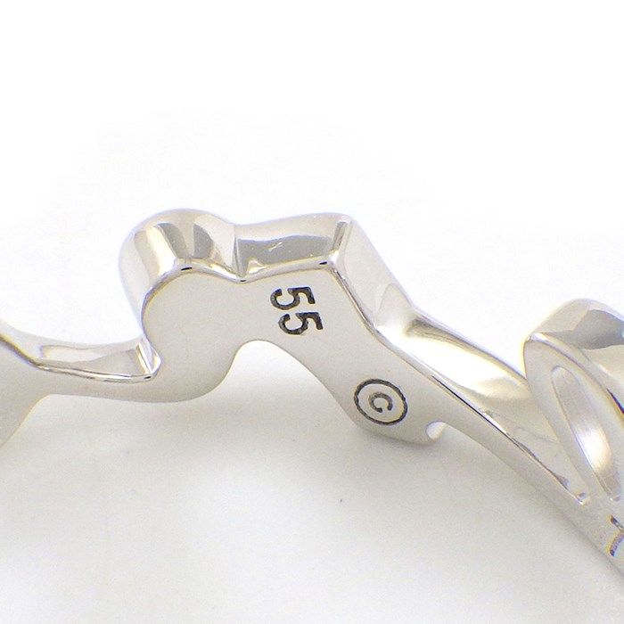 Cartier Signature Logo Ring in K18 White Gold - Size 15