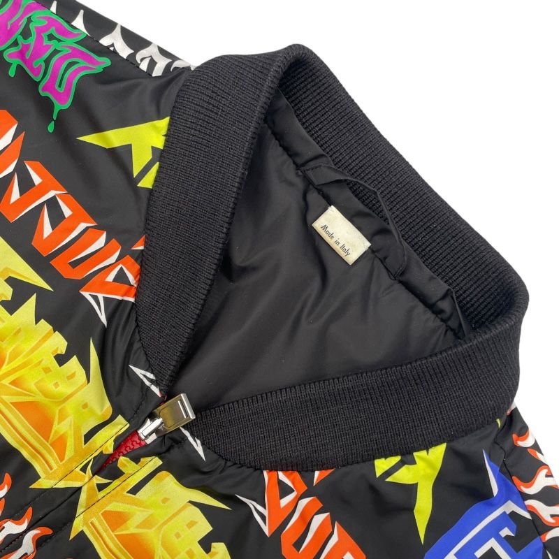 GUCCI Metal Logo All-Over Print Nylon Jacket - Multicolor