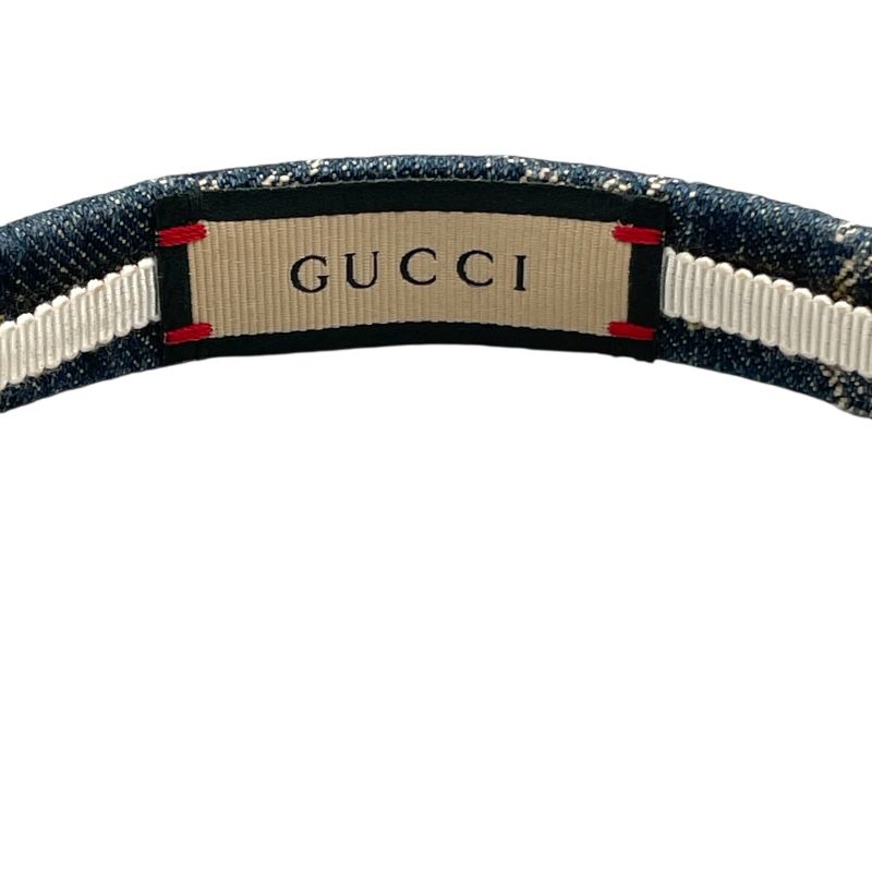 GUCCI Eco Wash Headband in Blue GG Denim - Exclusive Luxury Accessory