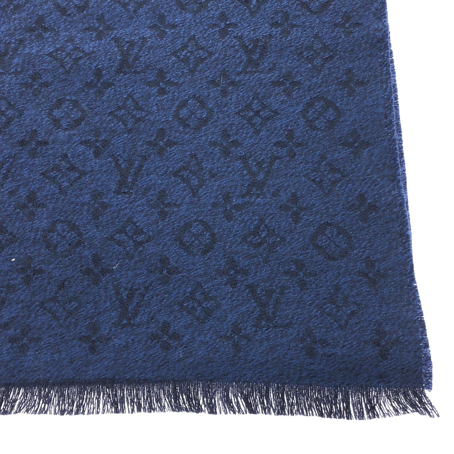 Louis Vuitton Navy Wool Scarf - Timeless Elegance