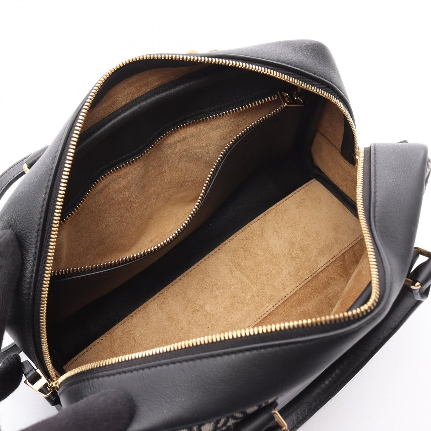 LOEWE Amazona 23 Handbag in Navy Canvas & Leather - Timeless Elegance