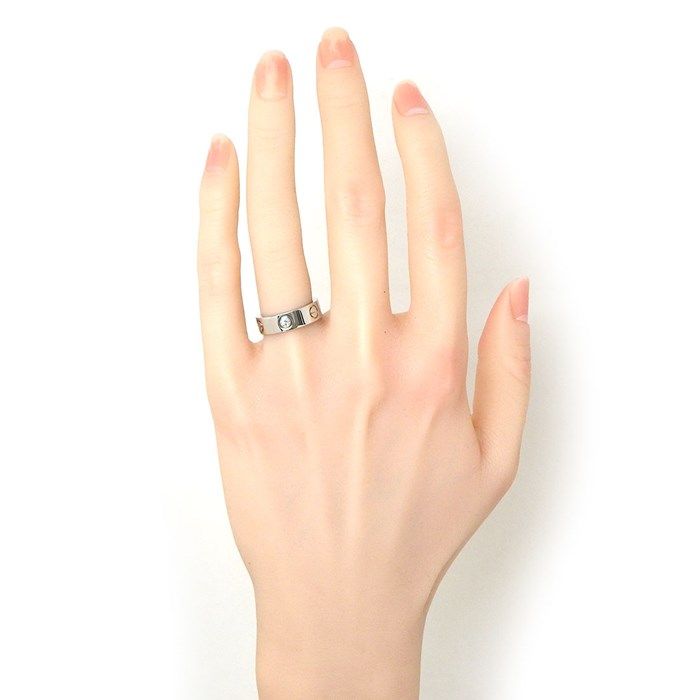 Cartier Love Ring with Diamond - Classic Model in Platinum