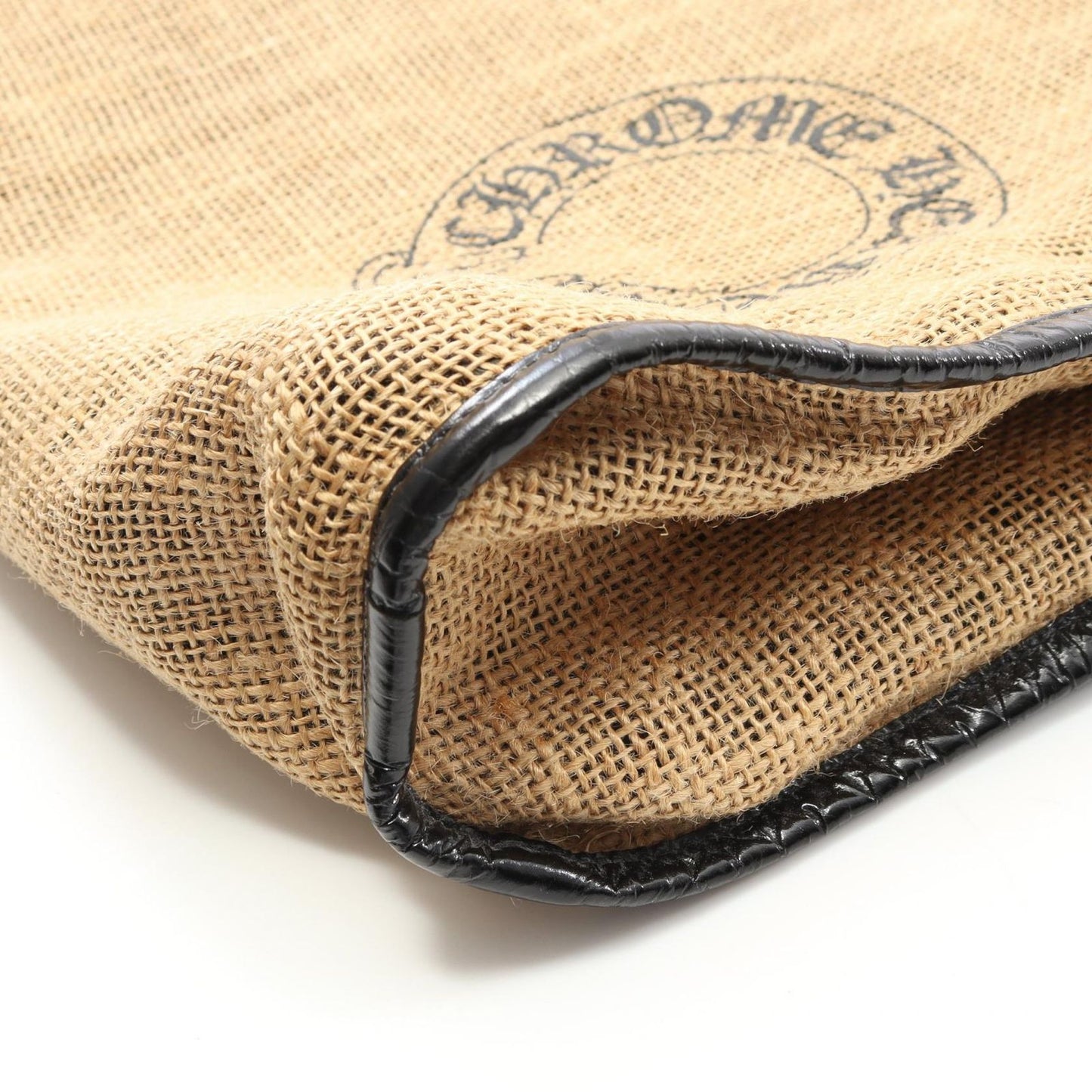 CHROME HEARTS Horseshoe Beach Bag - Beige & Black Leather Tote