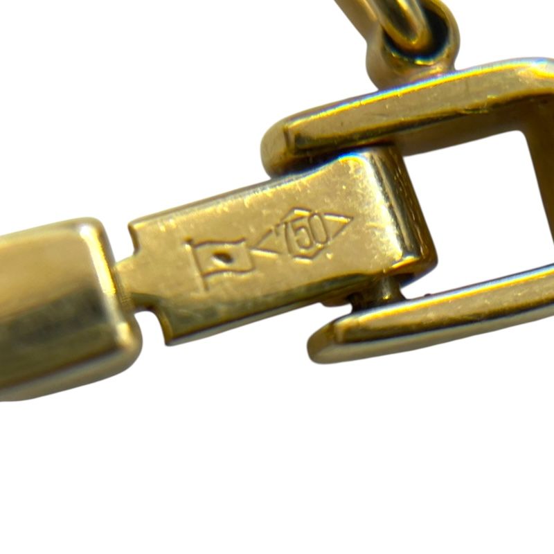 Exquisite K18 Gold 6-Sided Double Figaro Bracelet