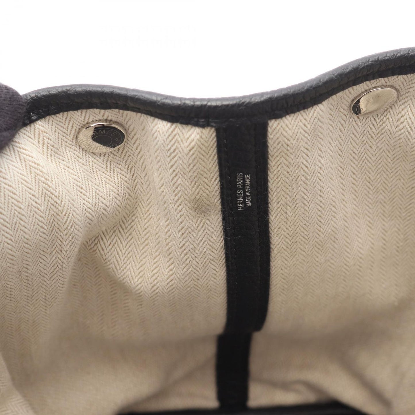 HERMES Garden Party PM Tote Bag in Black Leather - Timeless Elegance