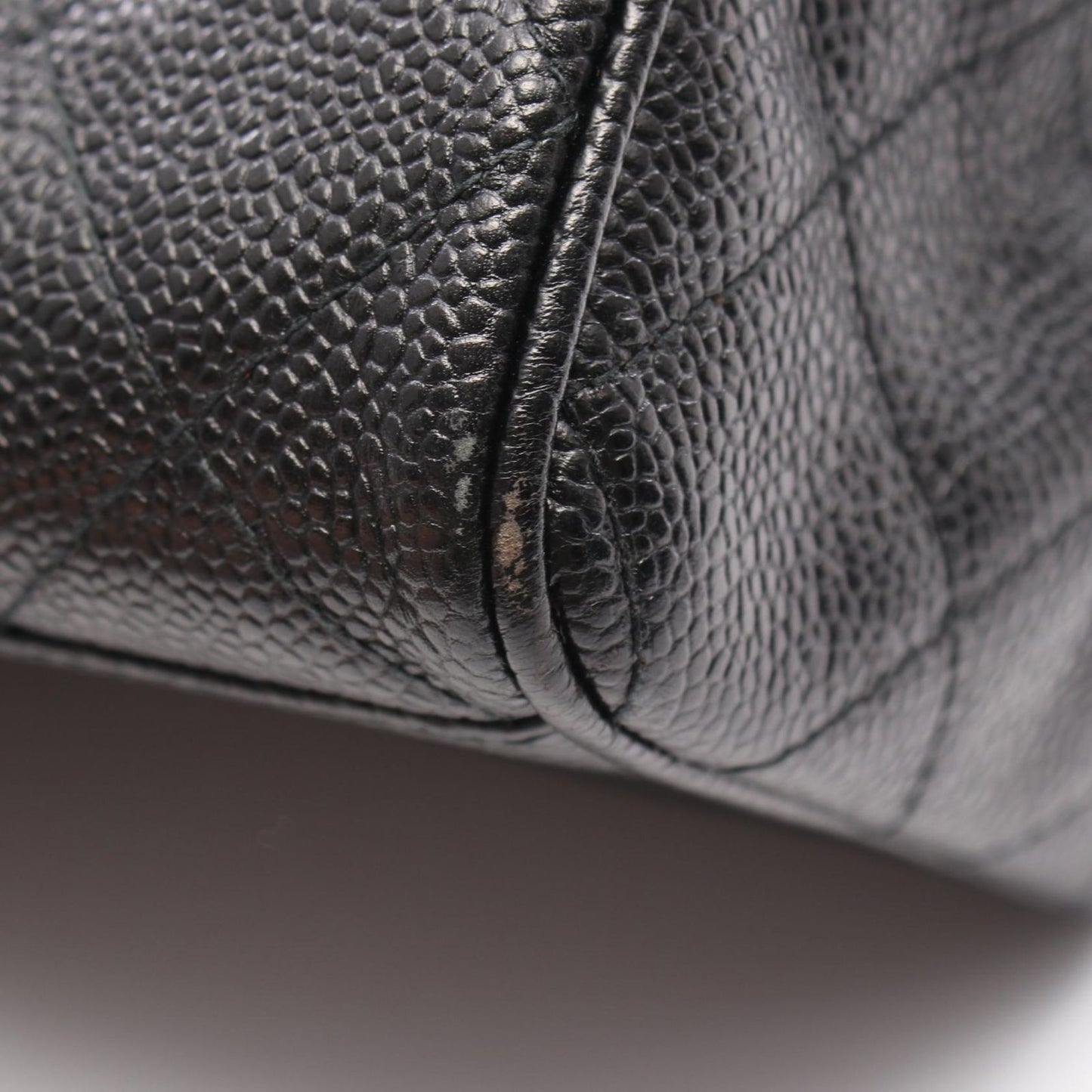 CHANEL Matelassé Tote Bag in Black Caviar Leather