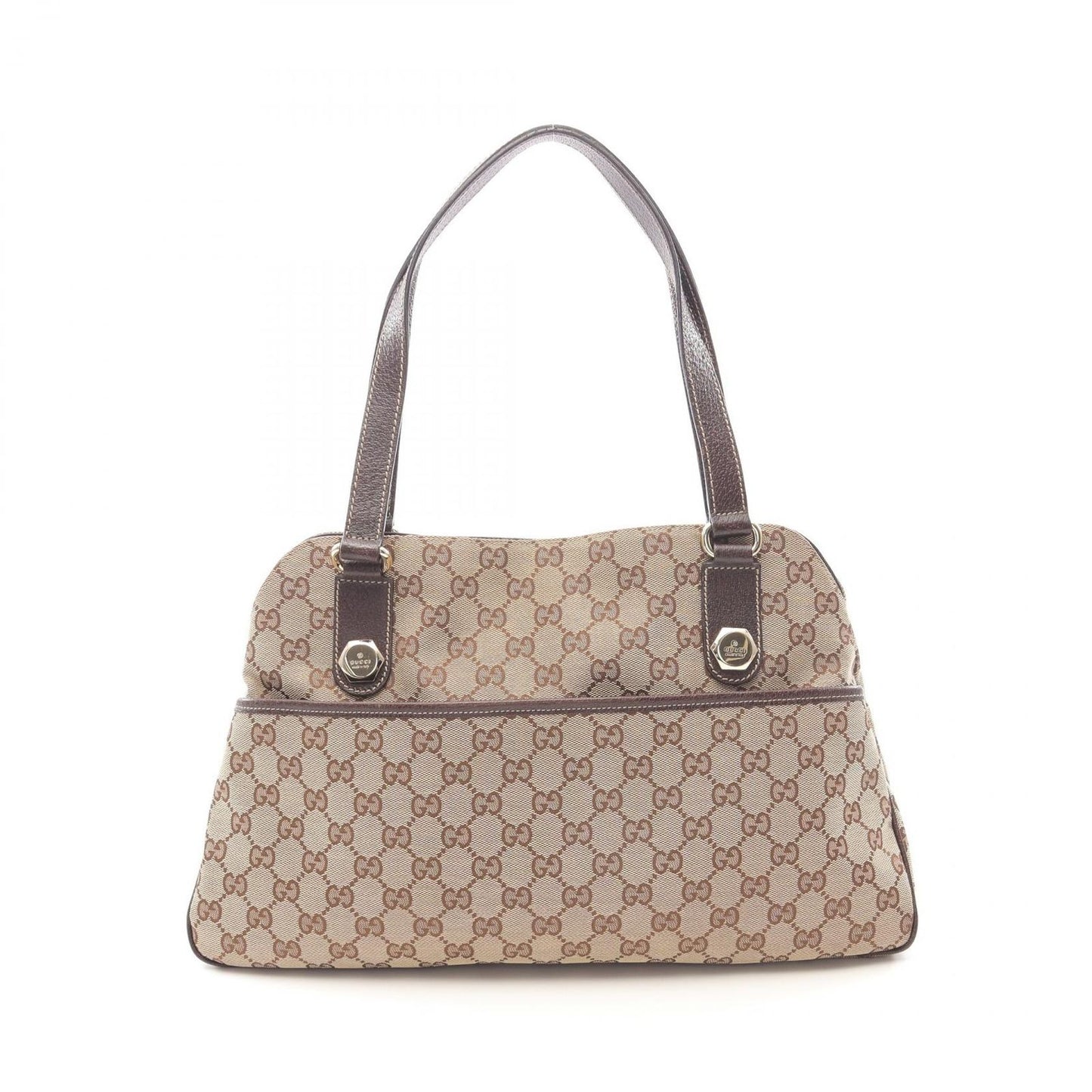 GUCCI GG Canvas Shoulder Bag - Timeless Elegance in Beige