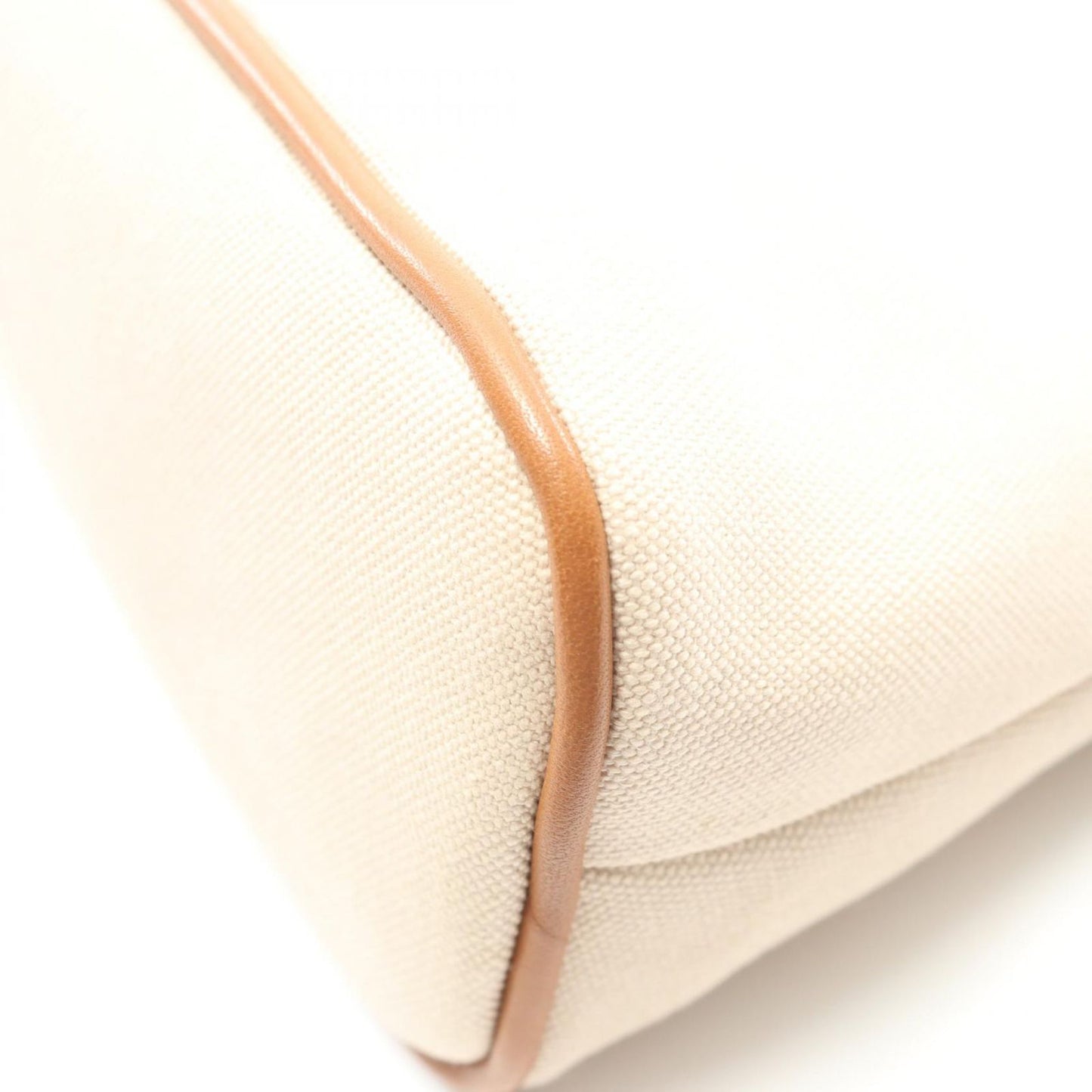 HERMES Bolide Pouch MM in Natural Canvas & Leather - Exquisite Craftsmanship