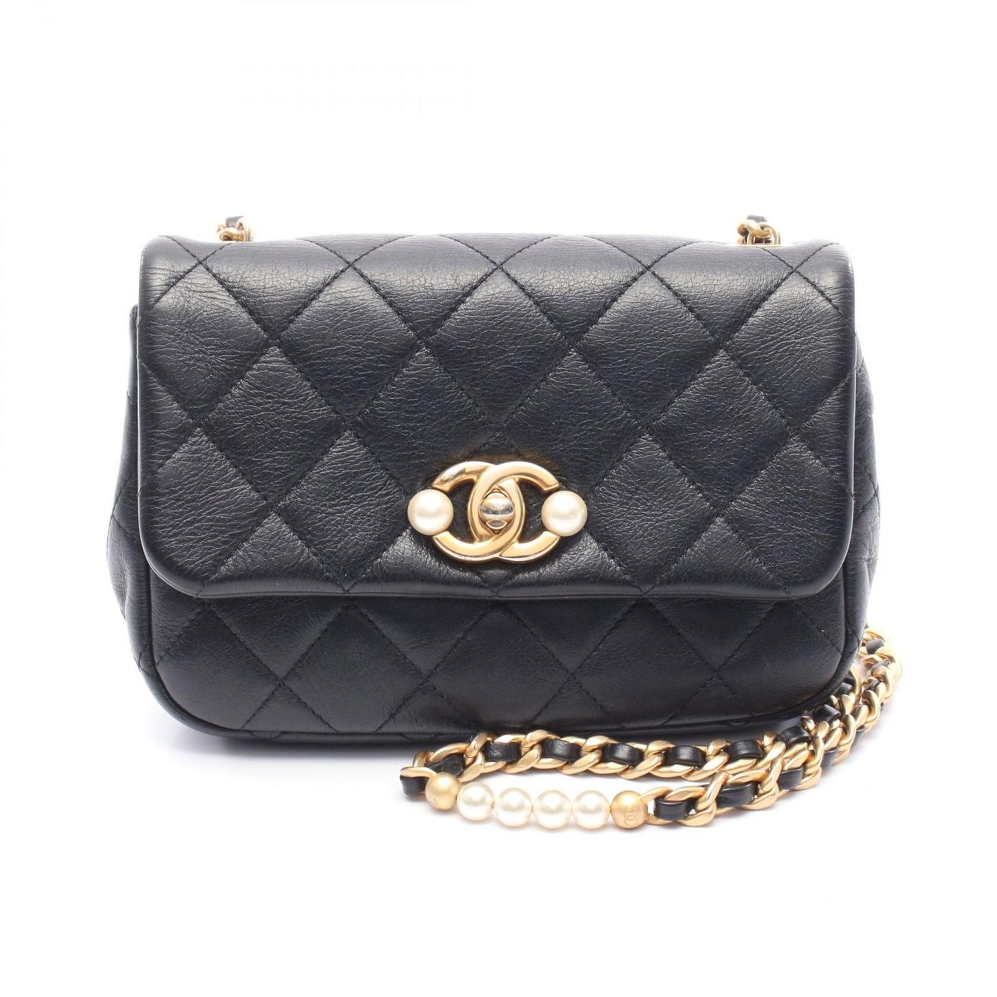 CHANEL Matelassé Mini Shoulder Bag in Black Leather - Timeless Elegance