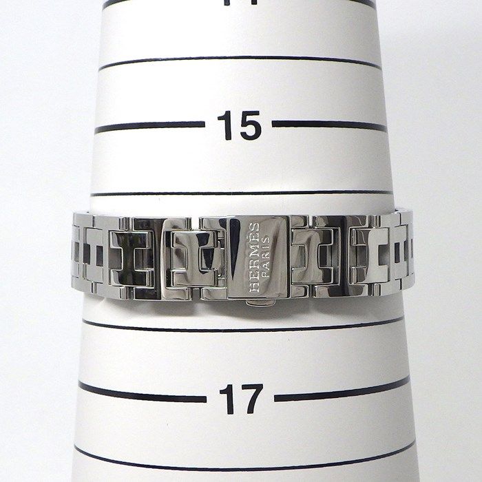 HERMES Clipper Nacre CL4.230 Diamond Bezel Pink Shell Dial Watch