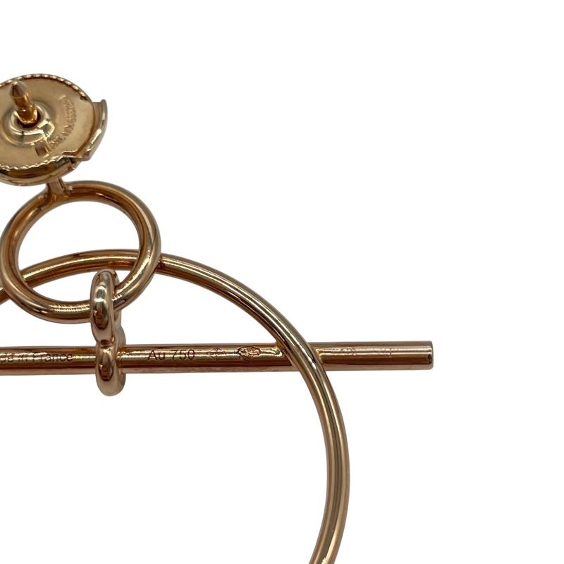 HERMES Échappée Loop Earrings in 18K Pink Gold