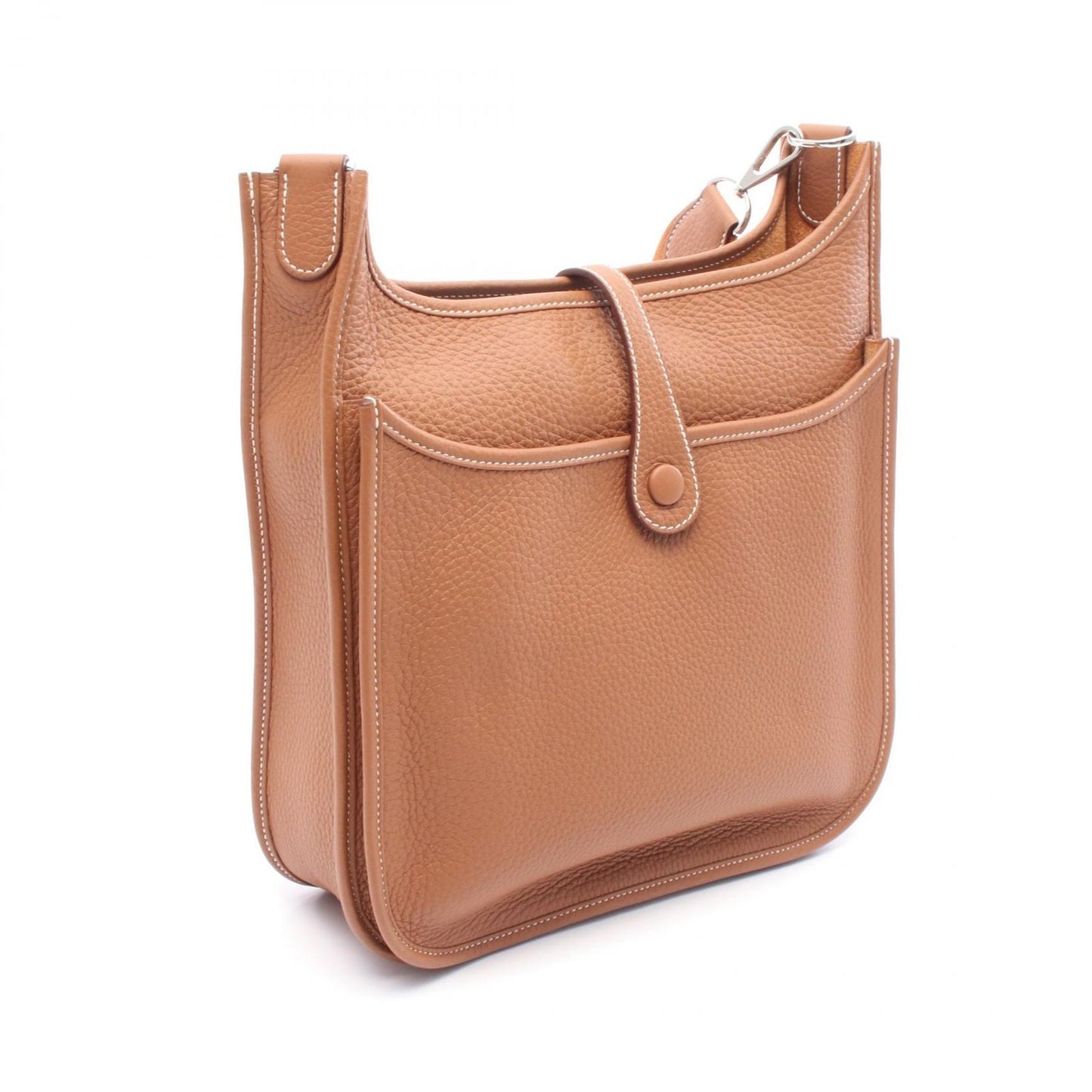 HERMES Evelyne 3 PM Shoulder Bag in Gold Leather - Exquisite Craftsmanship