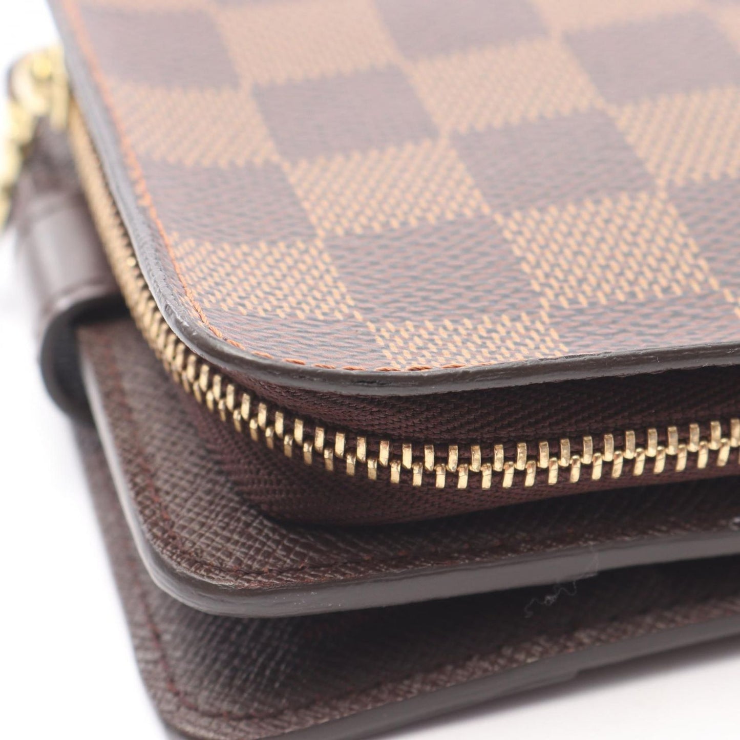 Louis Vuitton Compact Zip Wallet in Damier Ebene Canvas