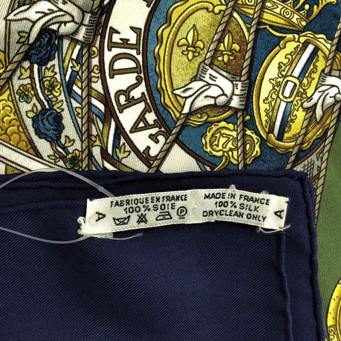 HERMES Silk Scarf Carre 90 in Blue and Green - Timeless Elegance