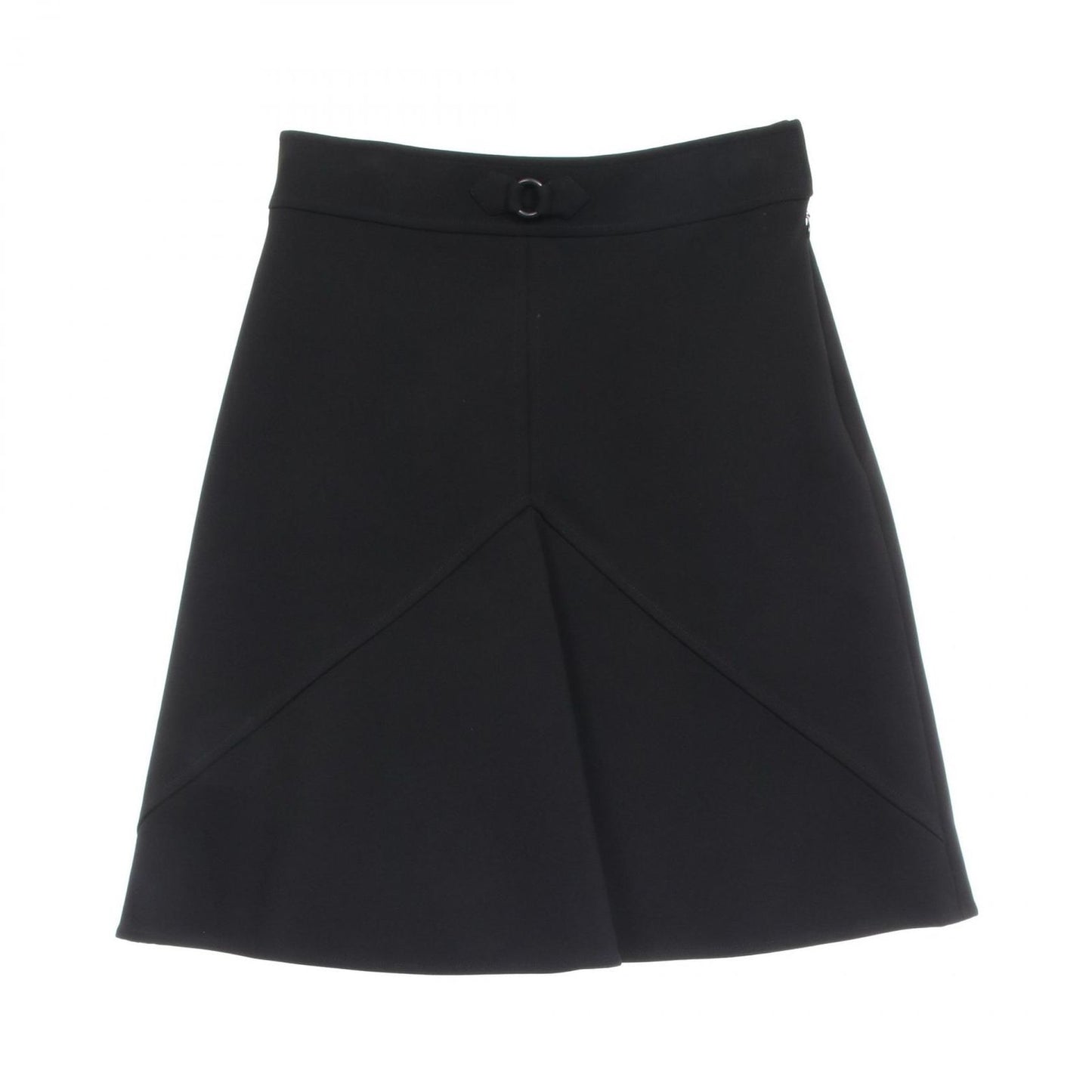 HERMES Black Rayon Skirt - Timeless Elegance in Size 40