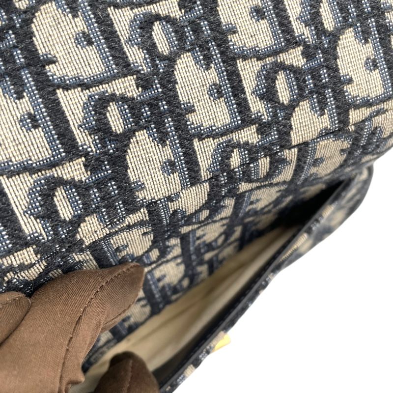 Christian Dior Saddle Mini Bag in Navy Oblique Jacquard