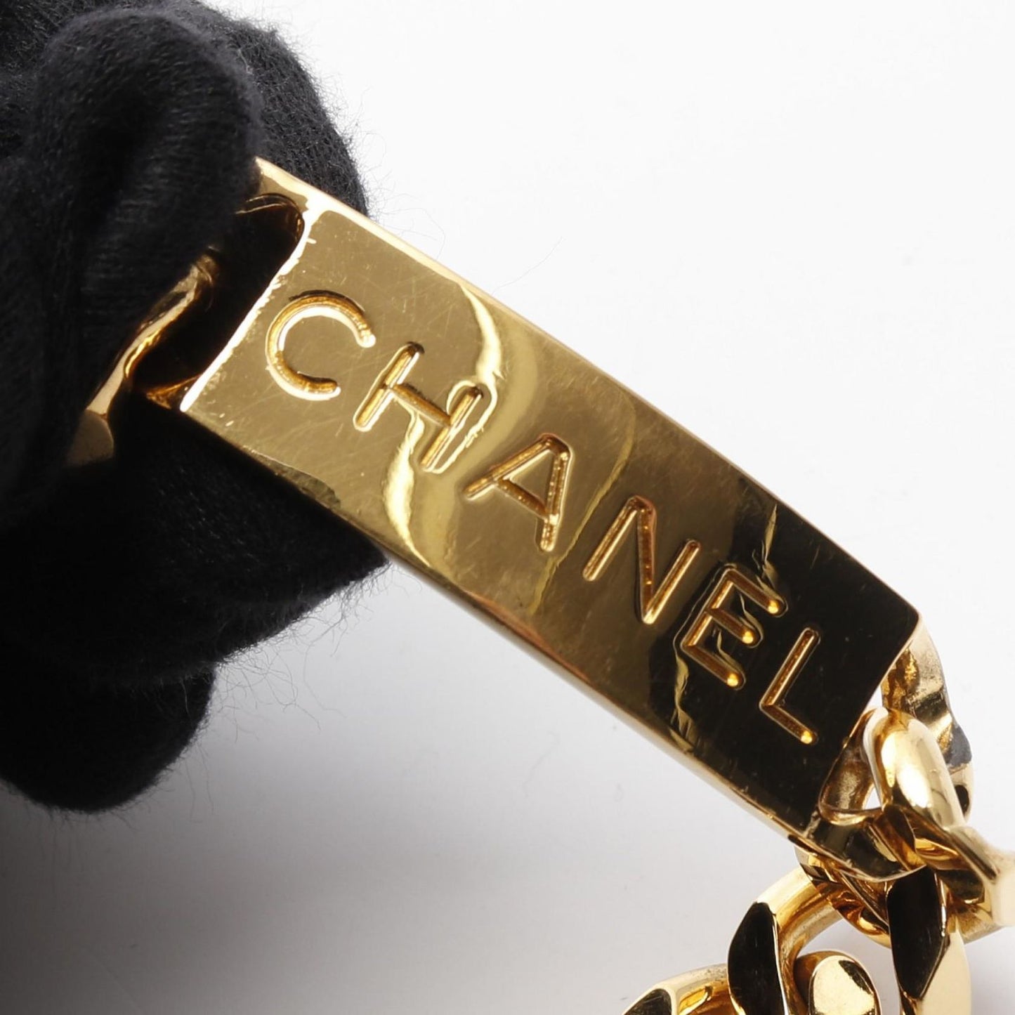 CHANEL Black Lambskin Coco Mark Chain Handbag - Timeless Elegance