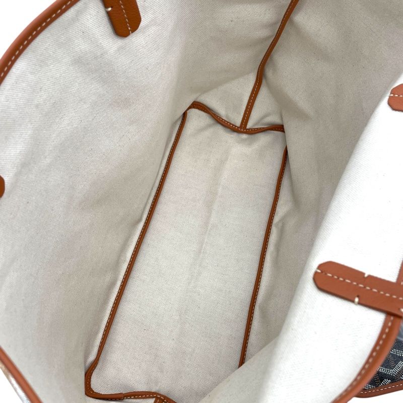 GOYARD Saint Louis PM Black Goyardine Canvas Unisex Tote Bag