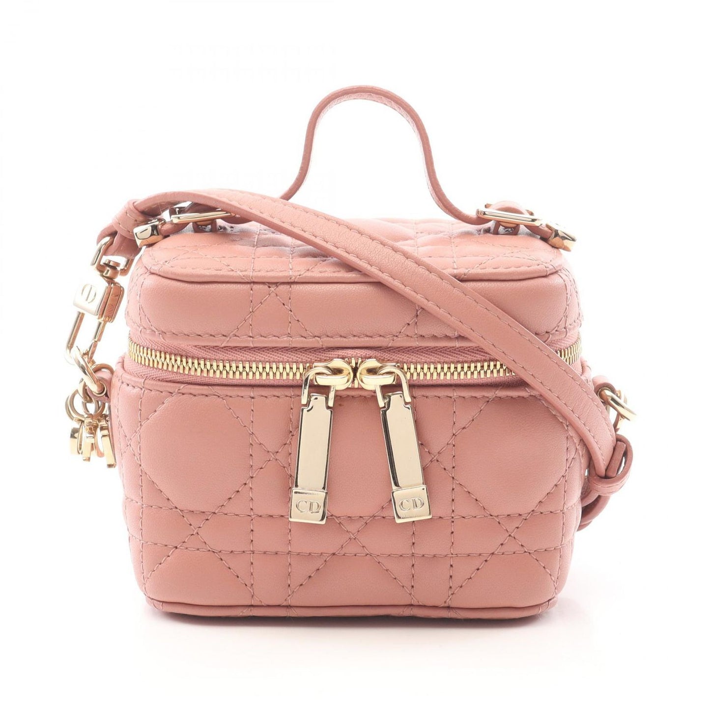 Dior Lady Dior Micro Vanity Bag in Mauve Pink Leather