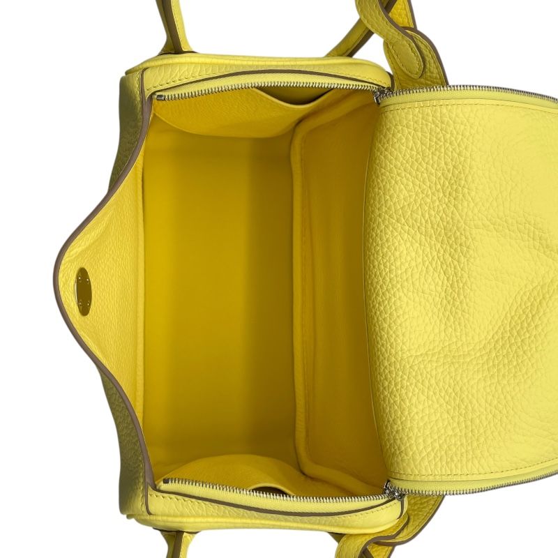 HERMES Lindy 26 in Limoncello with Silver Hardware - Pristine Condition