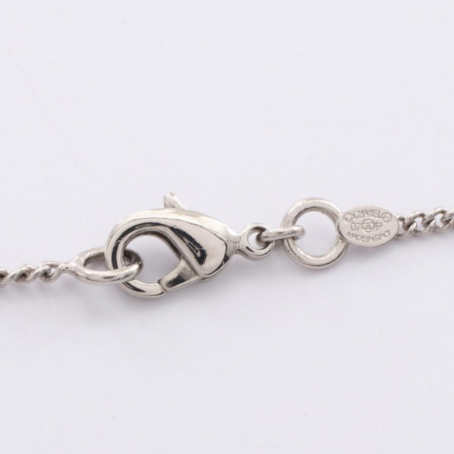 CHANEL Camellia Coco Mark Necklace in Stainless Steel