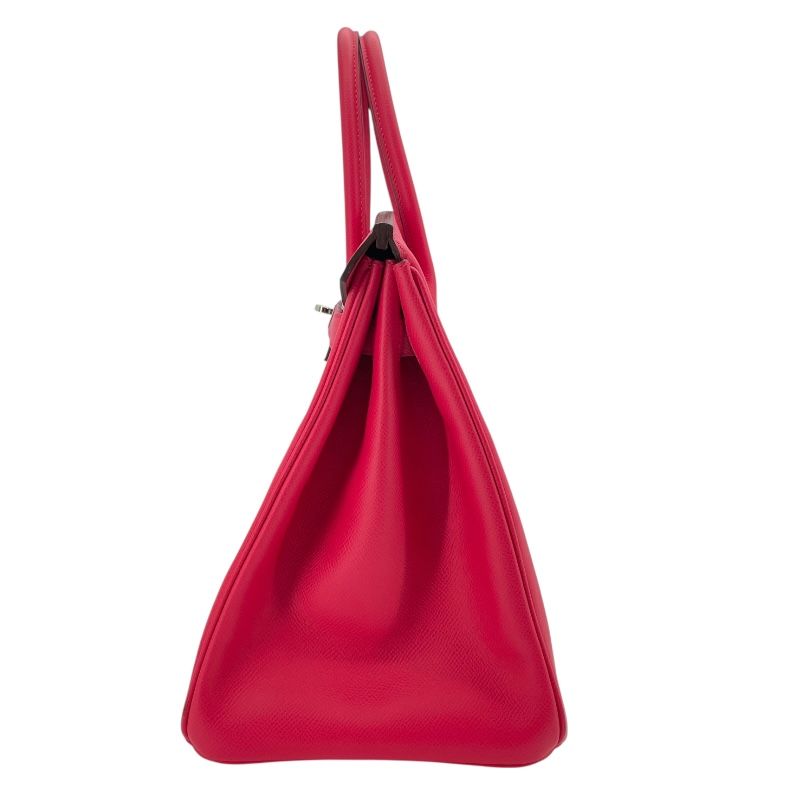 HERMES Birkin 35 D Stamp Rose Extreme with Silver Hardware