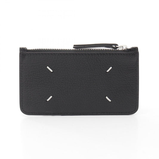 Maison Margiela Black Leather Card Case - Unisex Luxury Accessory